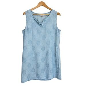 Lina Tomei Mini Linen Blend Shift Dress - Size M